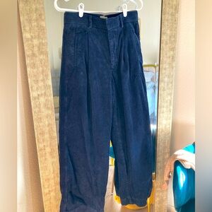 Navy corduroy trousers